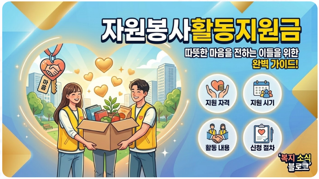 자원봉사활동지원금 이미지