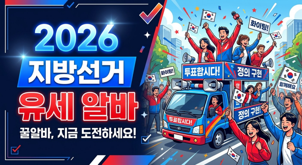 2026 지방선거 알바 선거유세 지원 방법 및 수당 완벽 정리 썸네일