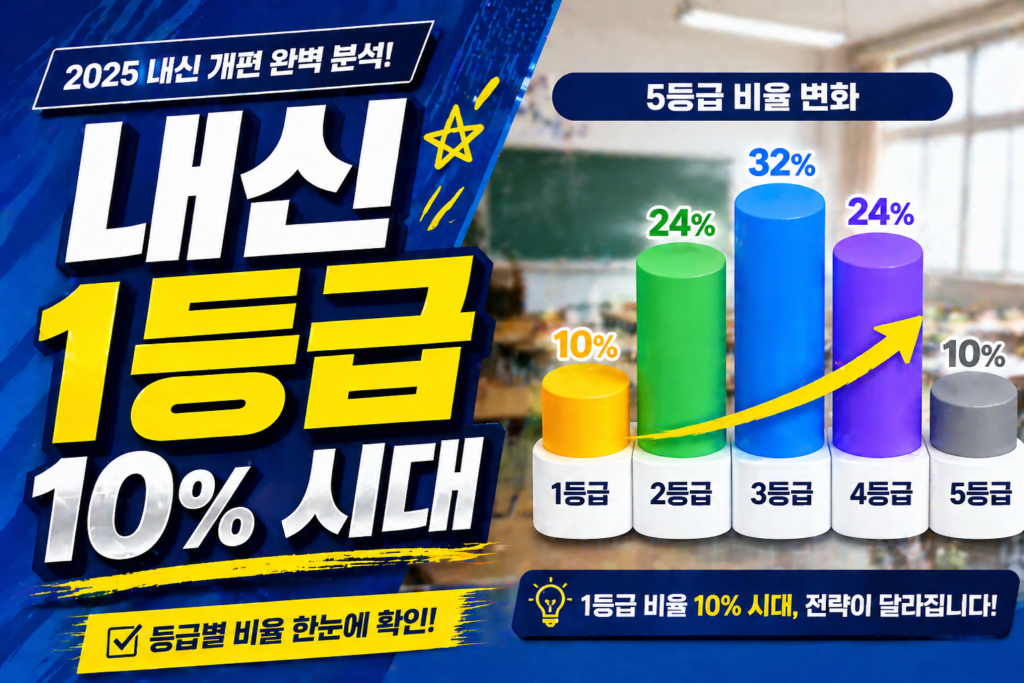 내신 5등급제 비율 완벽 정리! 1등급 10%의 시대 대입 전략은? 썸네일