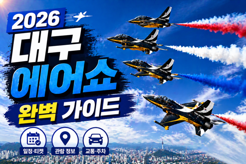 2026 대구 에어쇼 일정 가는법 행사 주차장 꿀팁 완벽 가이드 썸네일