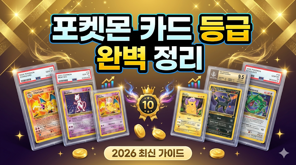 포켓몬 카드 등급 종류 및 2026년 최신 등급 대행 가이드 썸네일