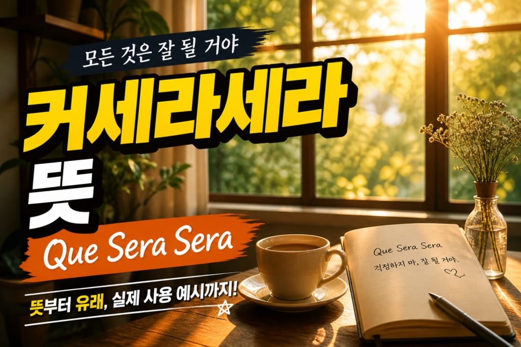 커세라세라 뜻과 유래 될 대로 돼라 속에 숨겨진 긍정의 마법 썸네일