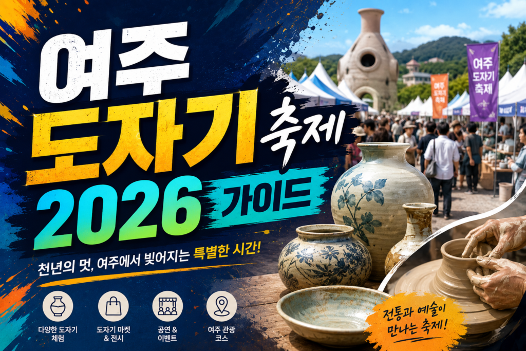 여주 도자기 축제 2026 주차 행사 일정 및 방문 전 필수 꿀팁 완벽 가이드 썸네일