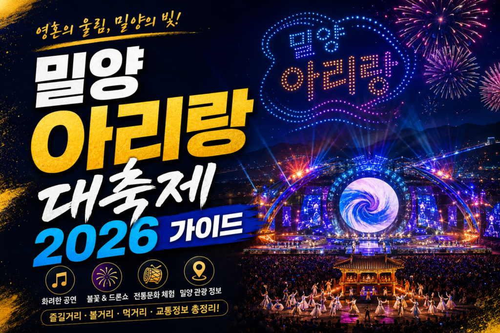 밀양아리랑대축제 2026 일정 주차 행사 및 오디세이 꿀팁 완벽 가이드 썸네일