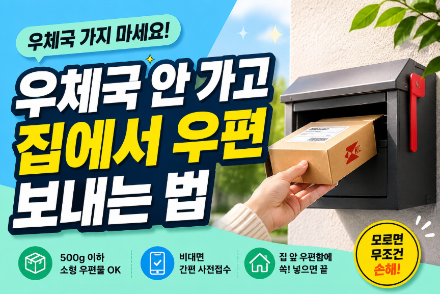 우체국 가지 않고 집에서 우편물 보내는 방법 준등기 우편함 서비스 총정리 썸네일