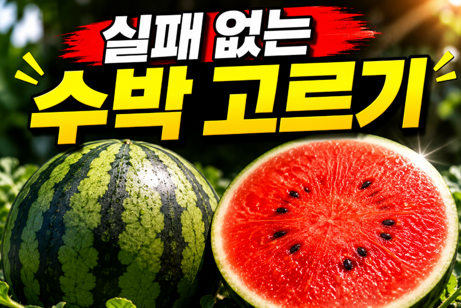 모르고 있었다면 평생 손해 보는 당도 높은 수박 고르는 꿀팁 썸네일