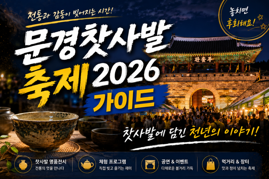 문경찻사발축제 2026 일정 주차 행사 및 방문 전 필수 꿀팁 완벽 가이드 썸네일