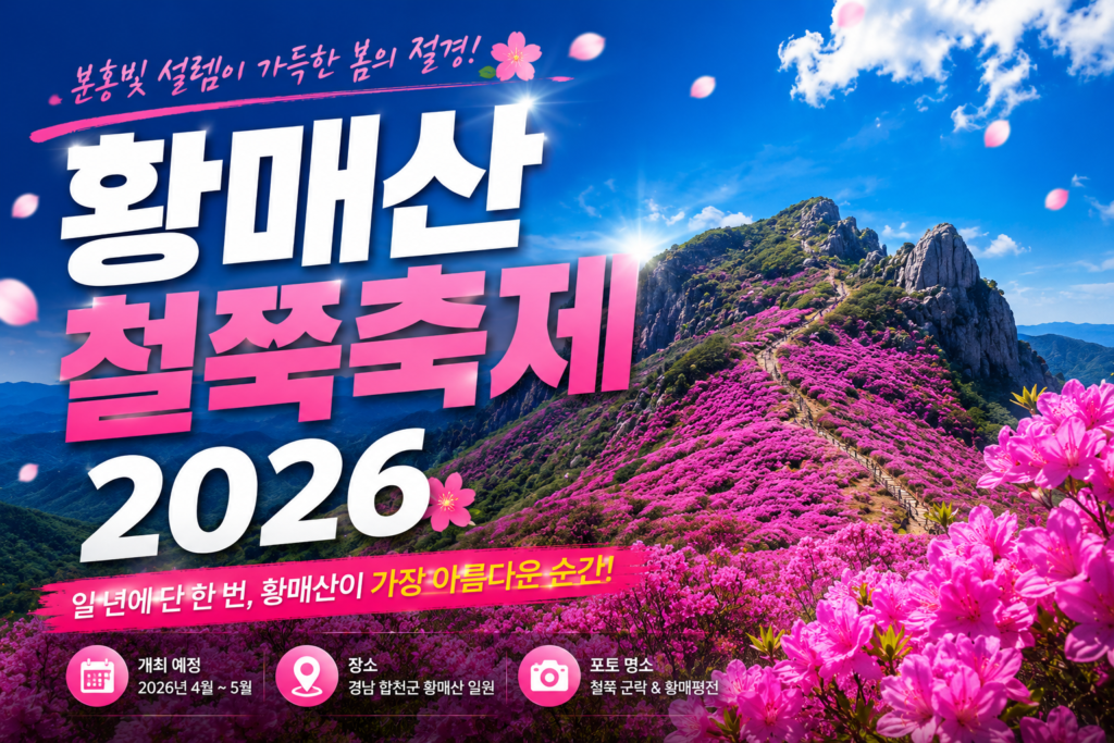 황매산 철쭉축제 2026 일정 주차 행사 및 방문 전 필수 꿀팁 완벽 가이드 썸네일