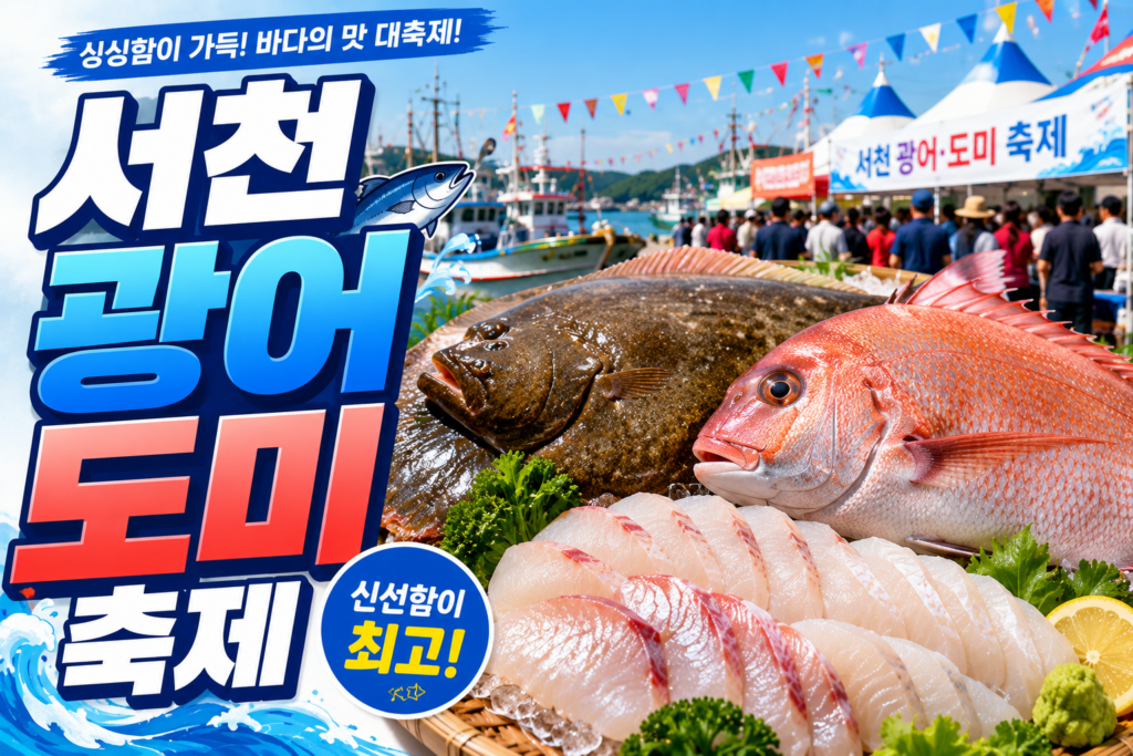2026 서천 자연산 광어 도미 축제 총정리 일정 주차 가격 완벽 가이드 썸네일