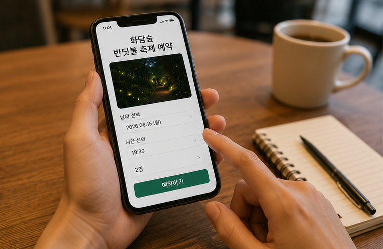화담숲 반딧불 축제 온라인 예약 준비 이미지